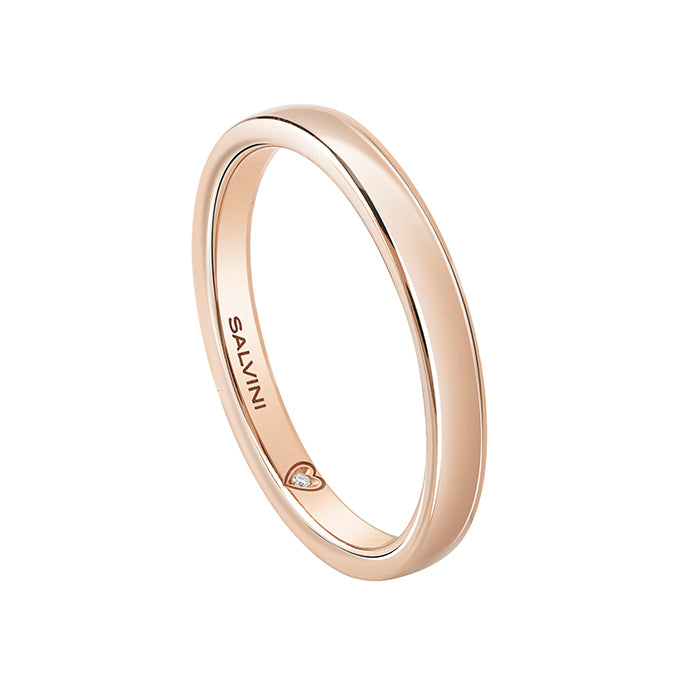 Anello Salvini Battito in oro rosa con diamante