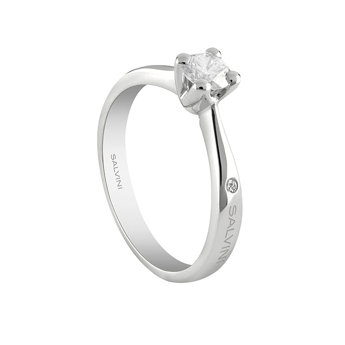 Anello Salvini Virginia in oro bianco con diamante