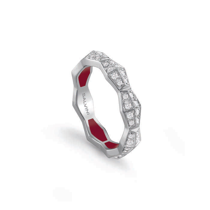 Anello Salvini Eva in oro bianco con diamanti
