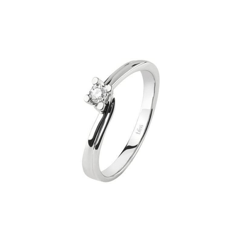 Anello Bliss Lumina in oro bianco con diamanti