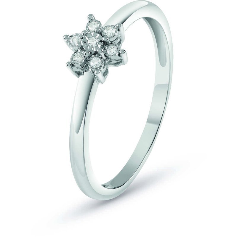 Anello Bliss Elisir in oro bianco con diamanti