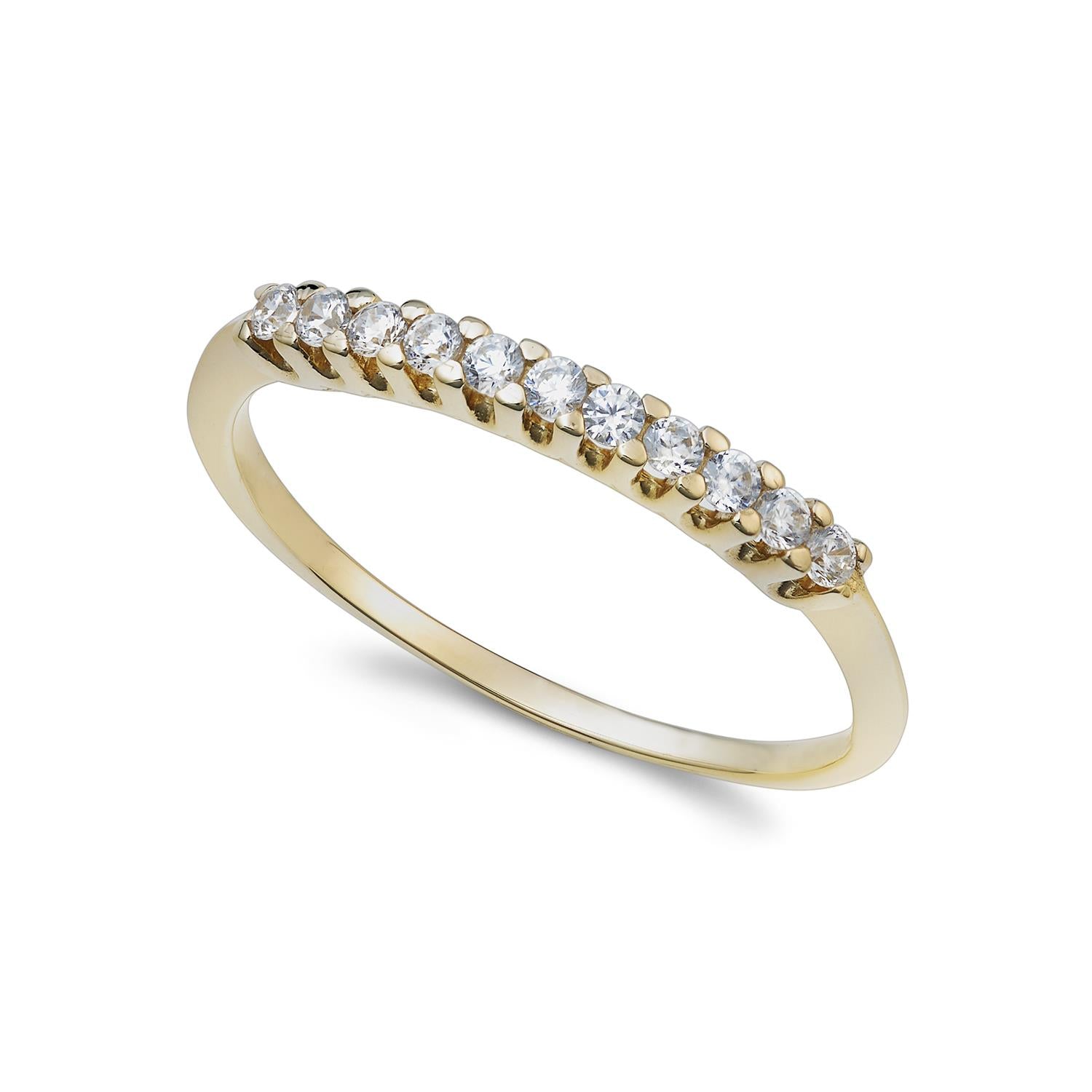 Anello Ambrosia in Oro giallo 18 k con Zirconi bianchi