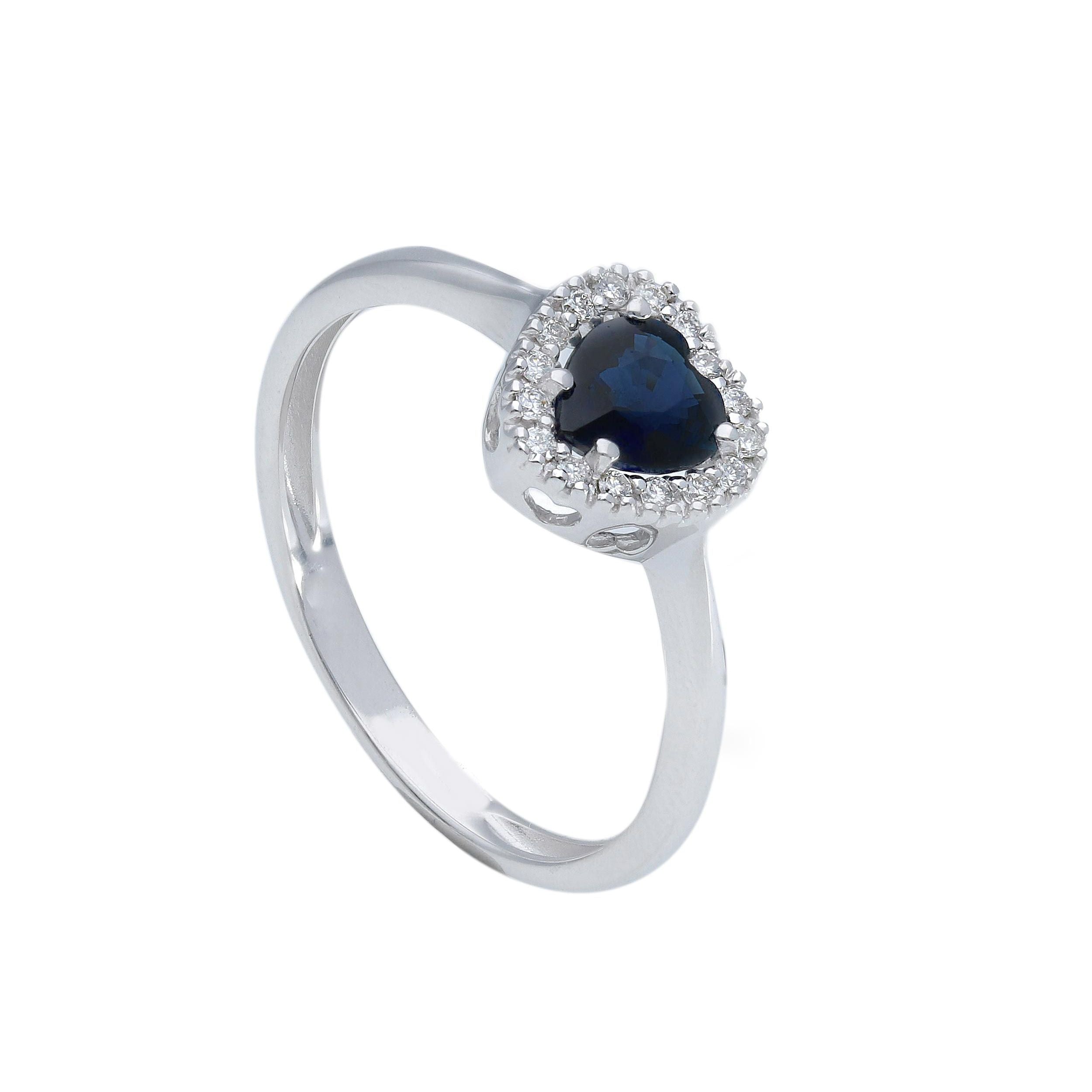 Anello Abeni in oro bianco 18K con rubino e diamanti naturali