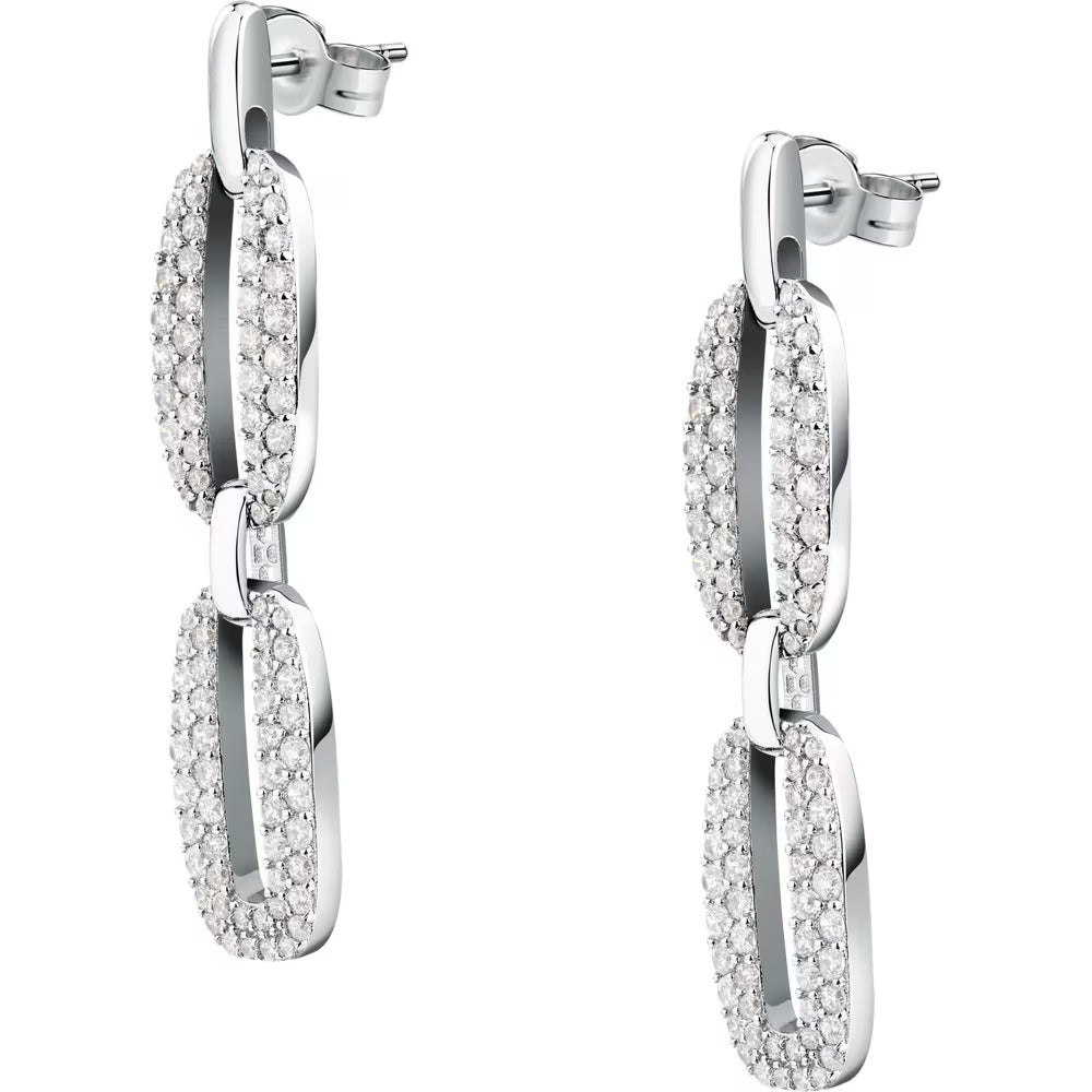 Orecchini Morellato Trame in argento con zirconi