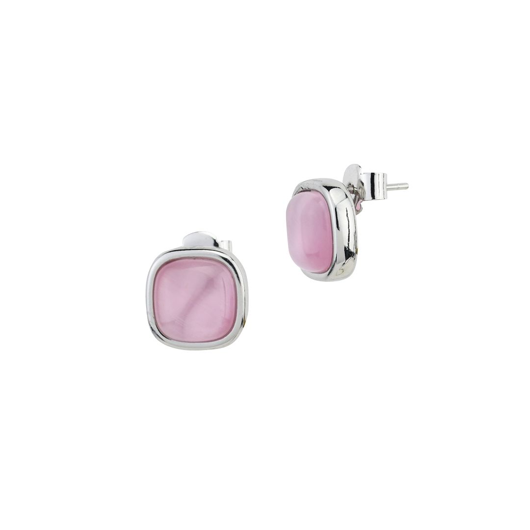 Orecchini Boccadamo con cristallo rosa baby