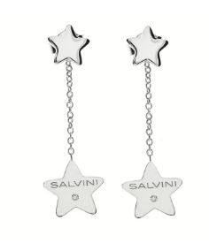 Orecchini Salvini I segni con stella in oro bianco con diamante