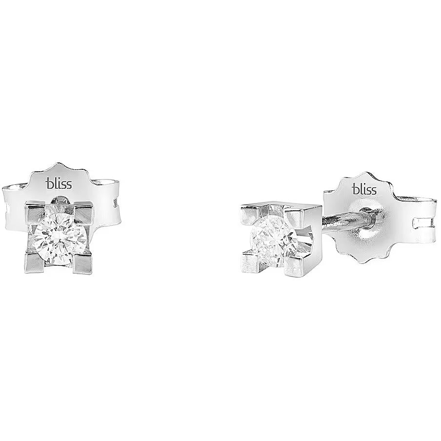 Orecchini Bliss Dream in oro bianco con diamante solitario