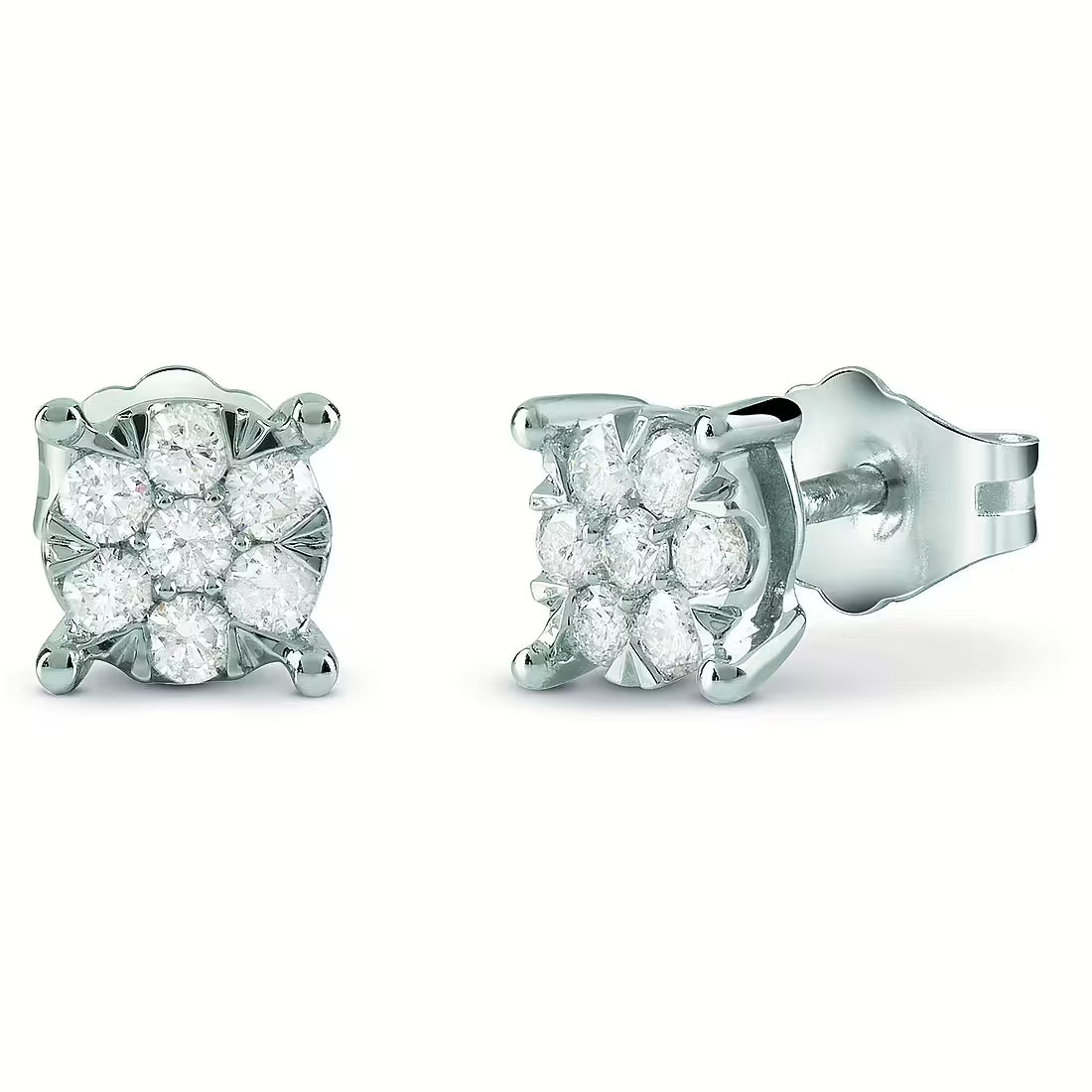 Orecchini Bliss Caresse in oro bianco con diamanti