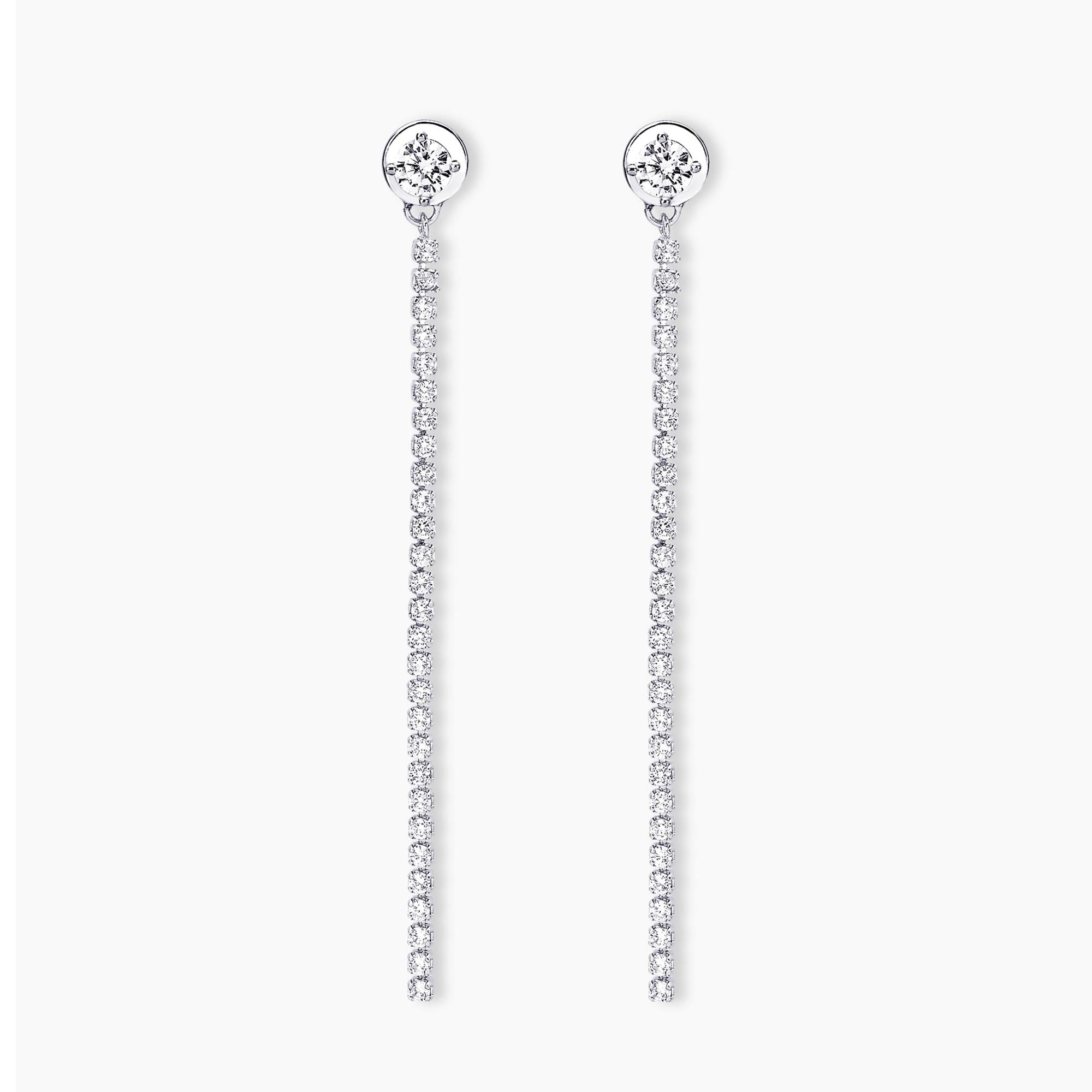 Orecchini Mabina in argento pendenti con zirconi