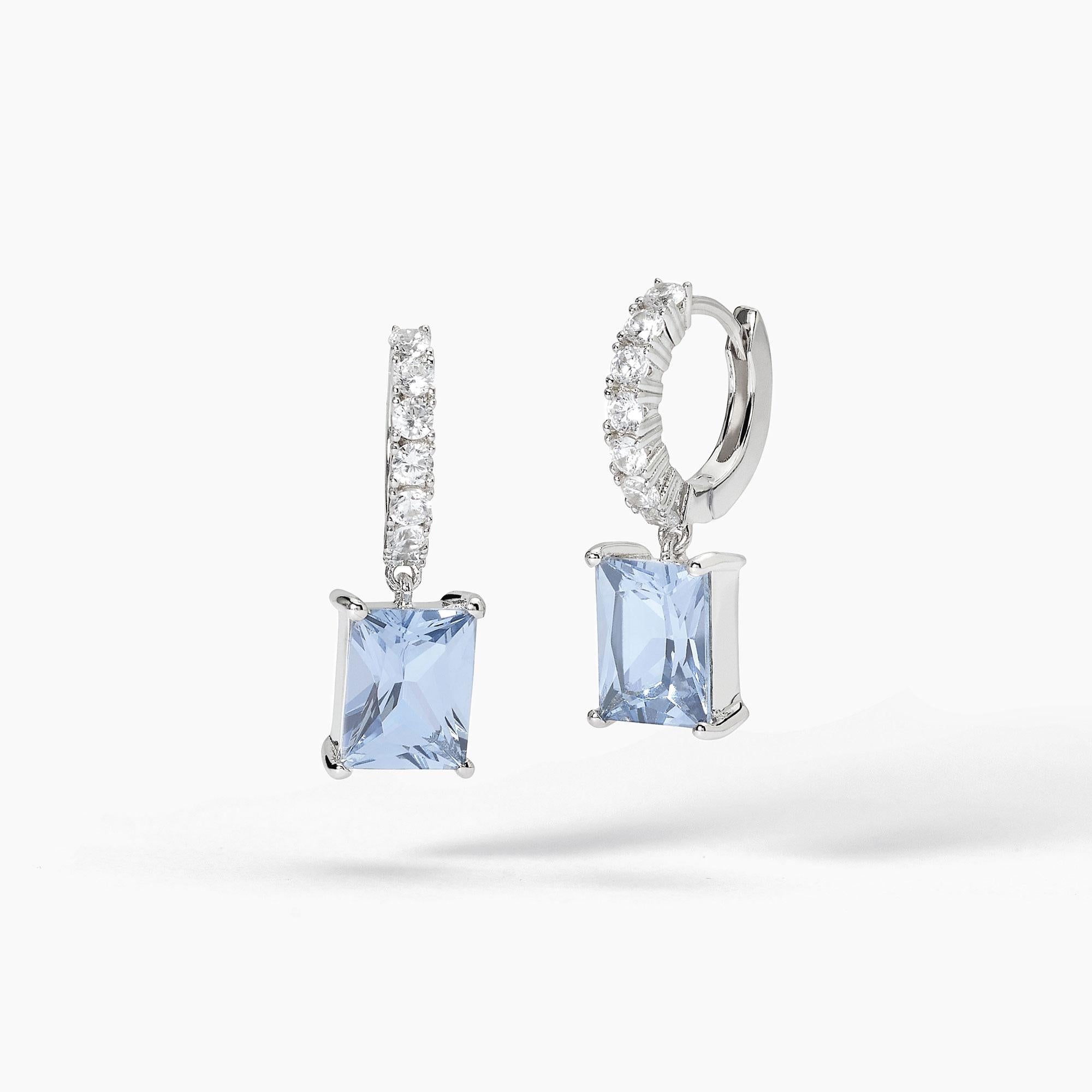 Orecchini Mabina Desiderio infinito con acquamarina sintetica