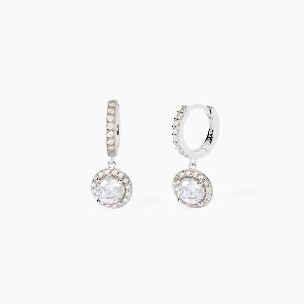 Orecchini Mabina in argento con pendente di zirconi