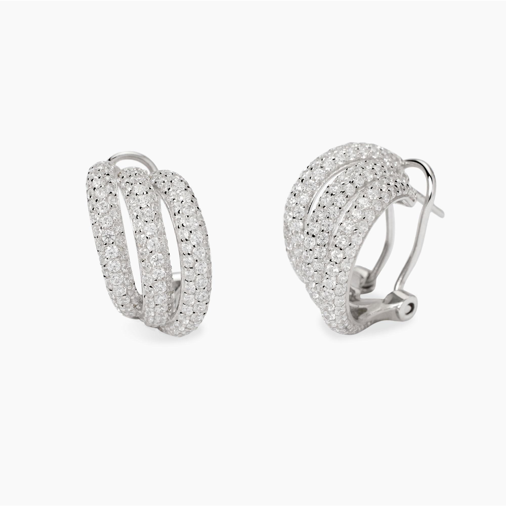 Orecchini Mabina in argento con zirconi