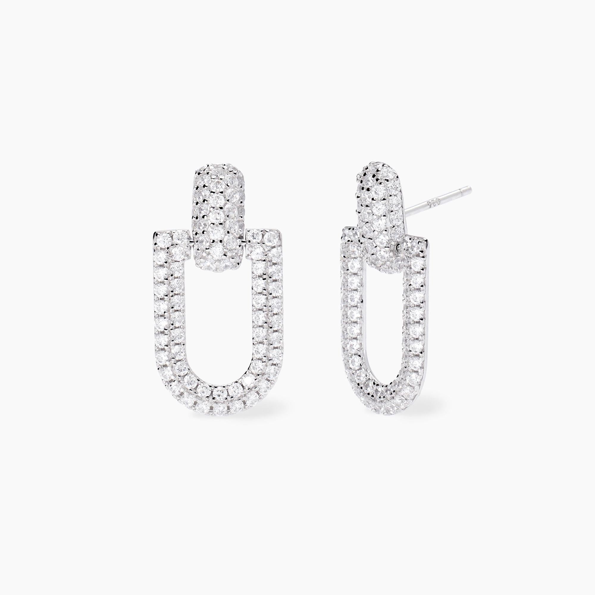 Orecchini Mabina in argento con zirconi