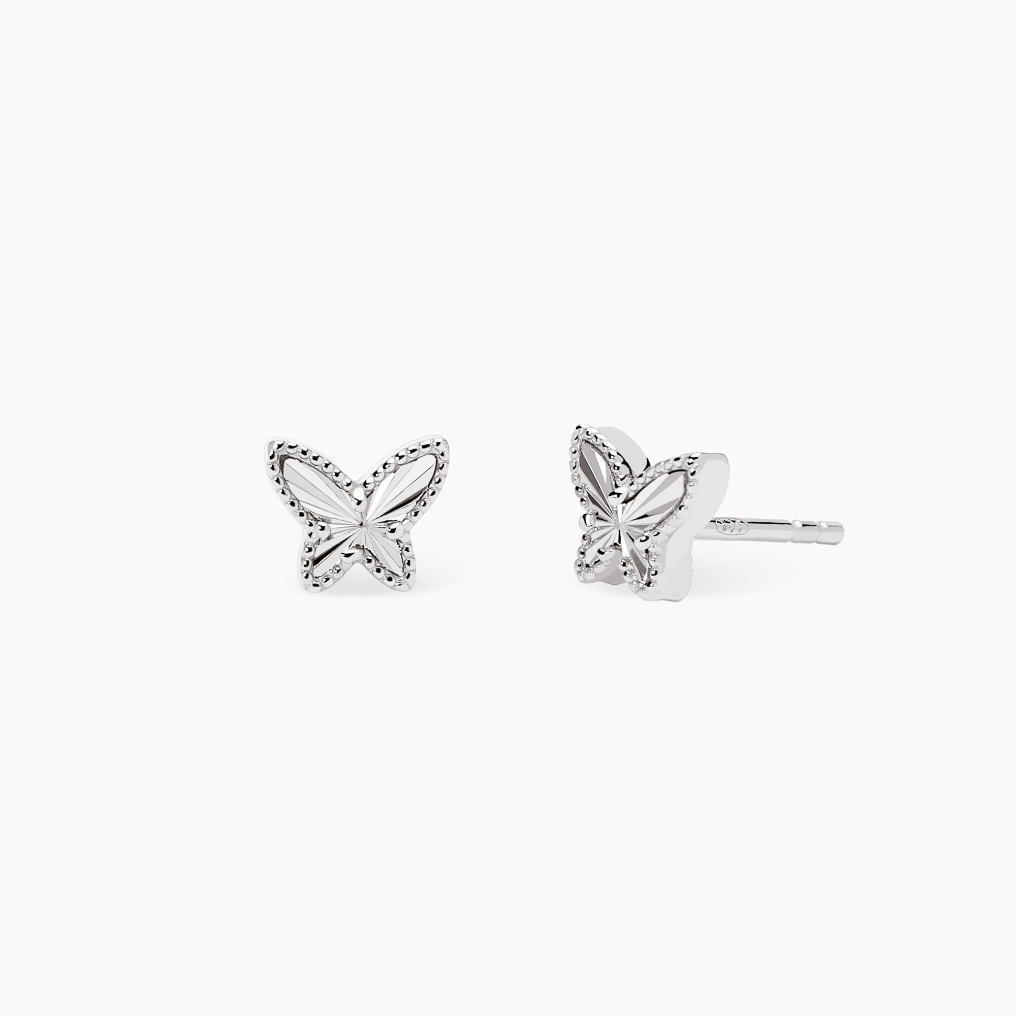 Orecchini Mabina in argento con farfalla