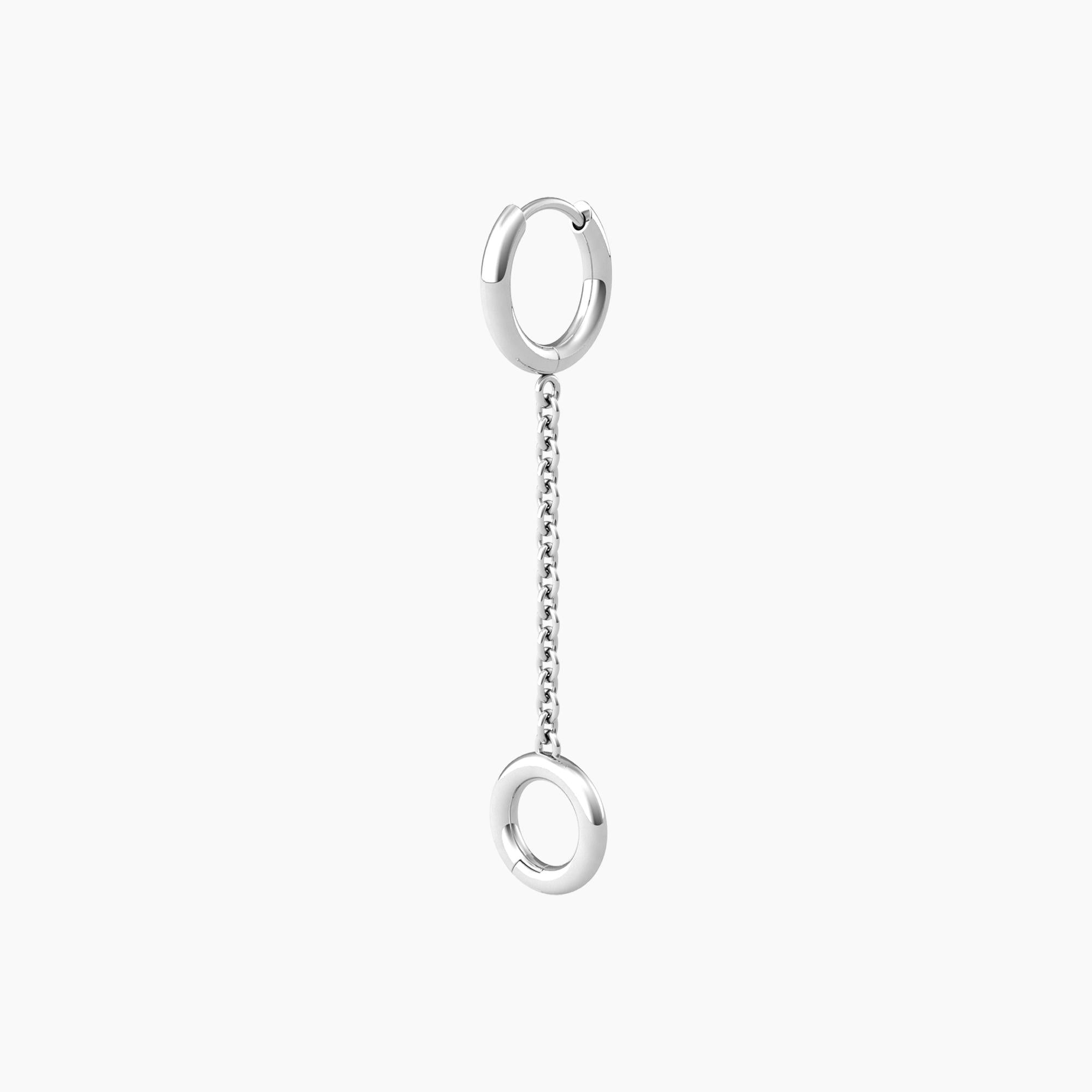 Orecchino Kidult by you in acciaio con catena forzatina