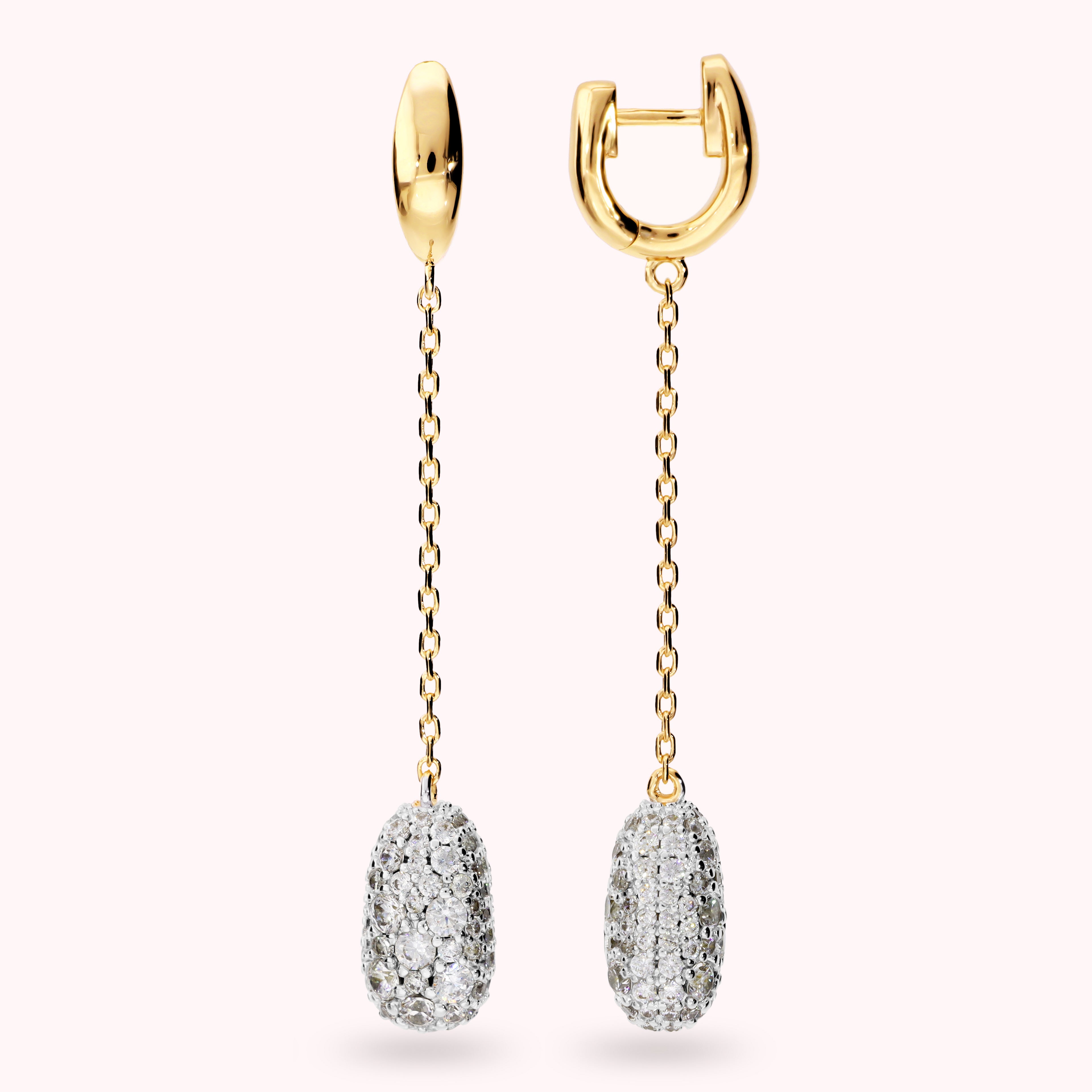 Orecchini Bronzallure golden con zirconi