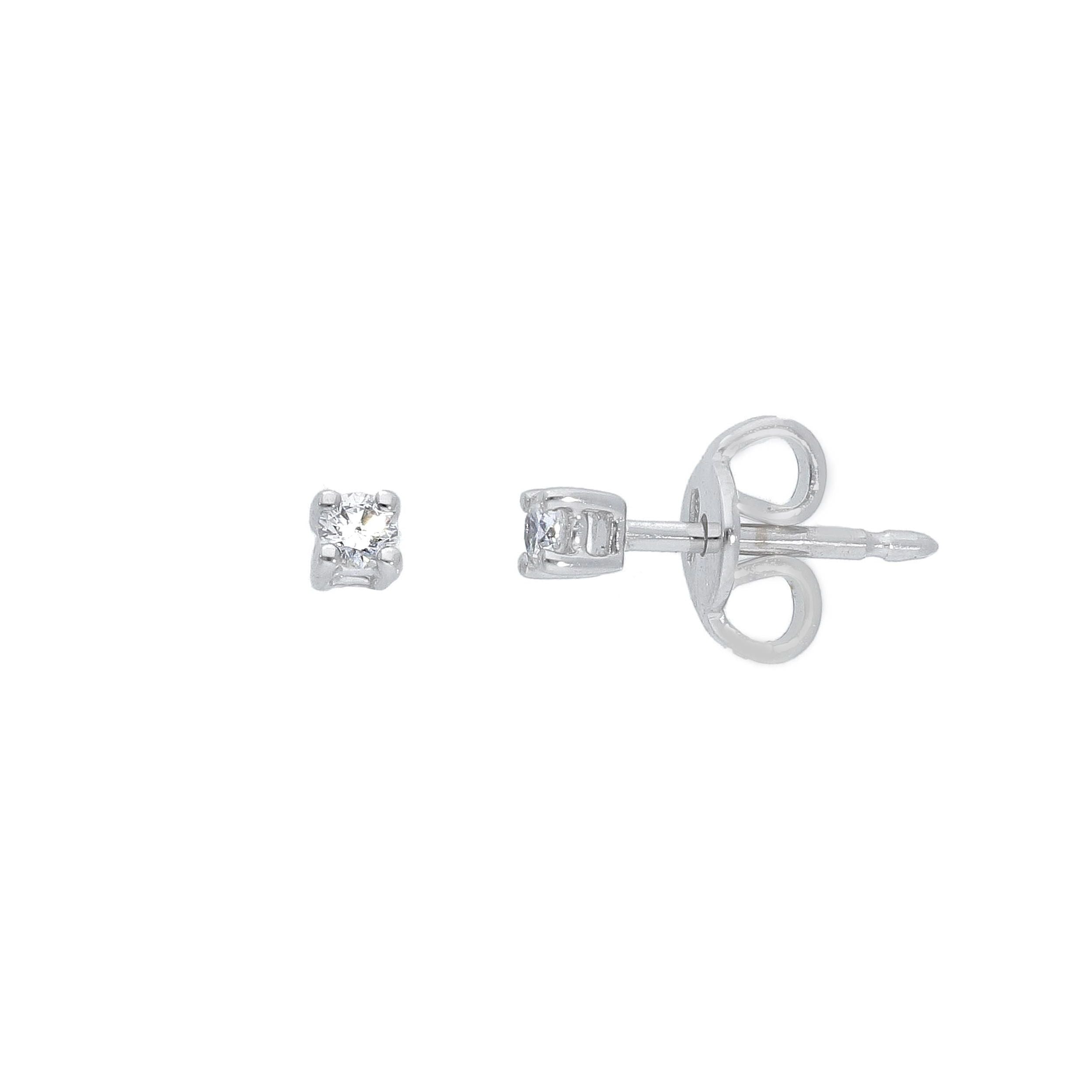 Orecchini Abeni in oro bianco 18K con diamanti naturali