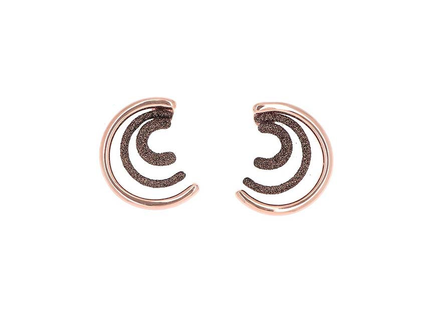 Orecchini Pesavento Polvere di Sogni in argento laminato rosa