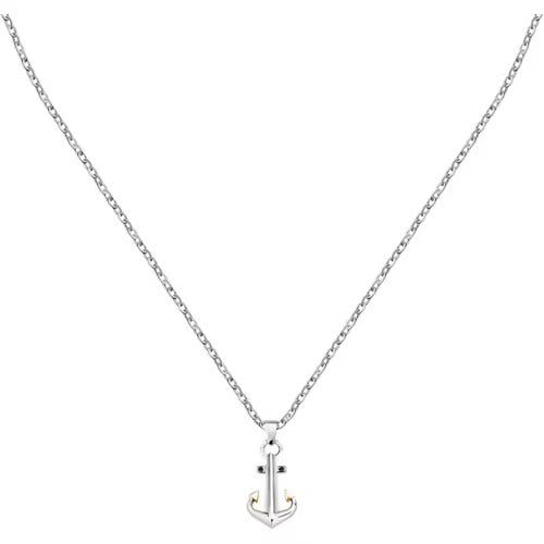 Collana Morellato Versilia con ciondolo ancora e zirconi neri