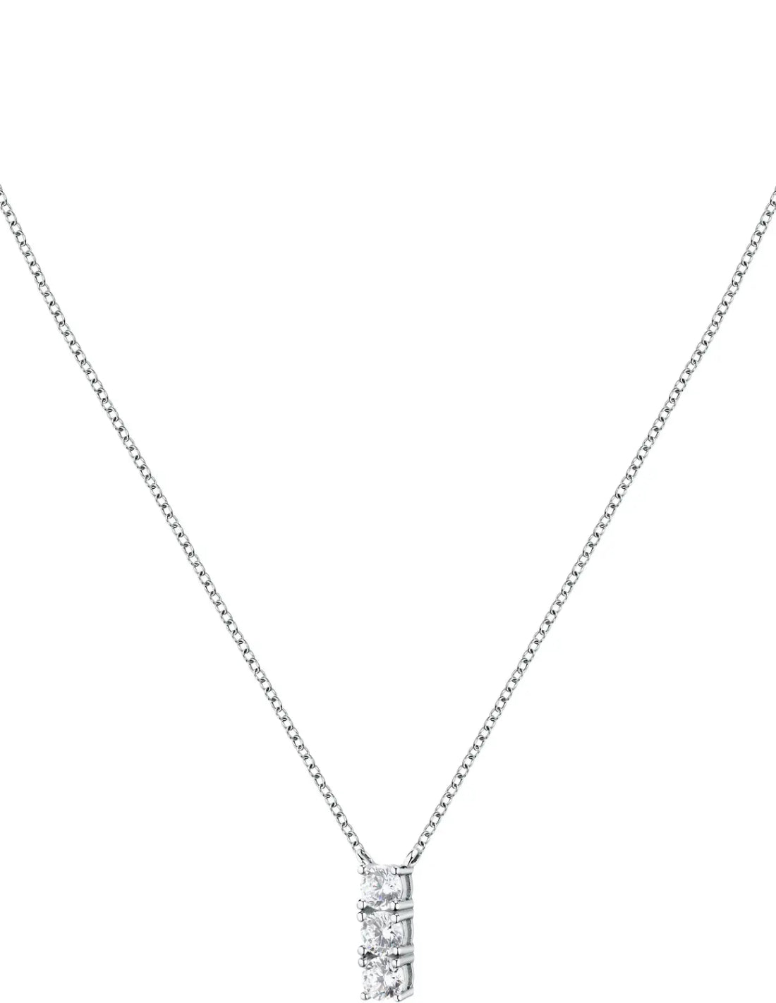 Collana Morellato Tesori trilogi in argento con zirconi bianchi