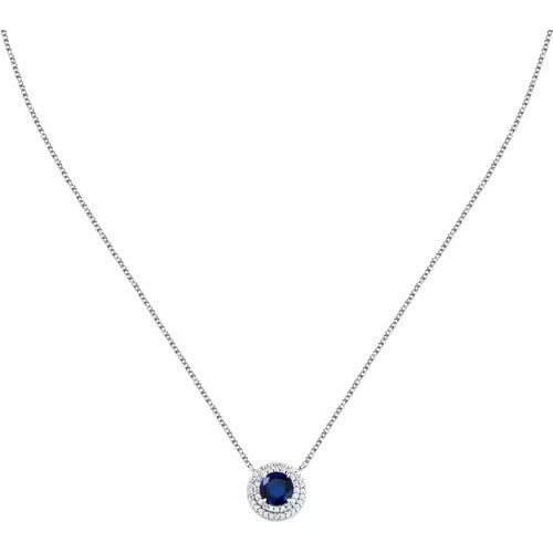 Collana Morellato Tesori in argento con zirconi bianchi e blu
