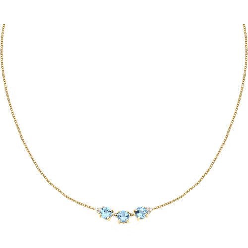 Collana Morellato Tesori in argento con zirconi azzurri