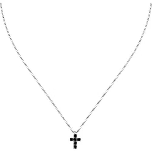 Collana Morellato Tennis con croce e zirconi neri