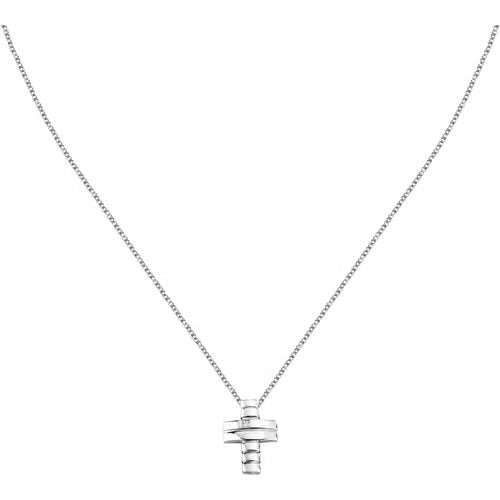 Collana Morellato Diamonds in argento con croce e diamante