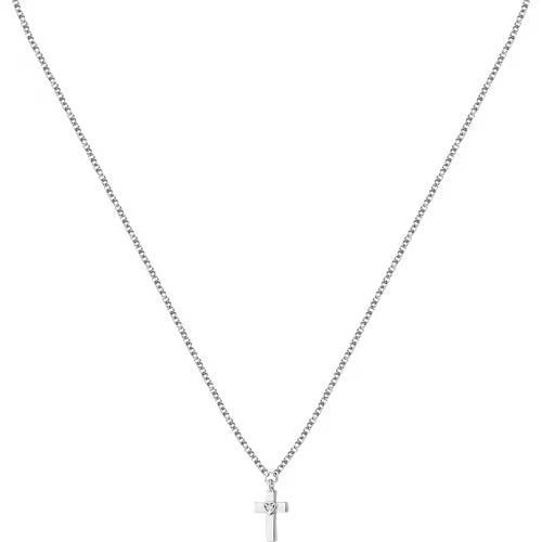 Collana Morellato Dono in argento con croce e zircone