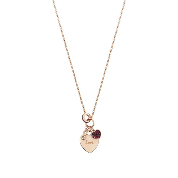 Collana Nomination in argento rose con cuore