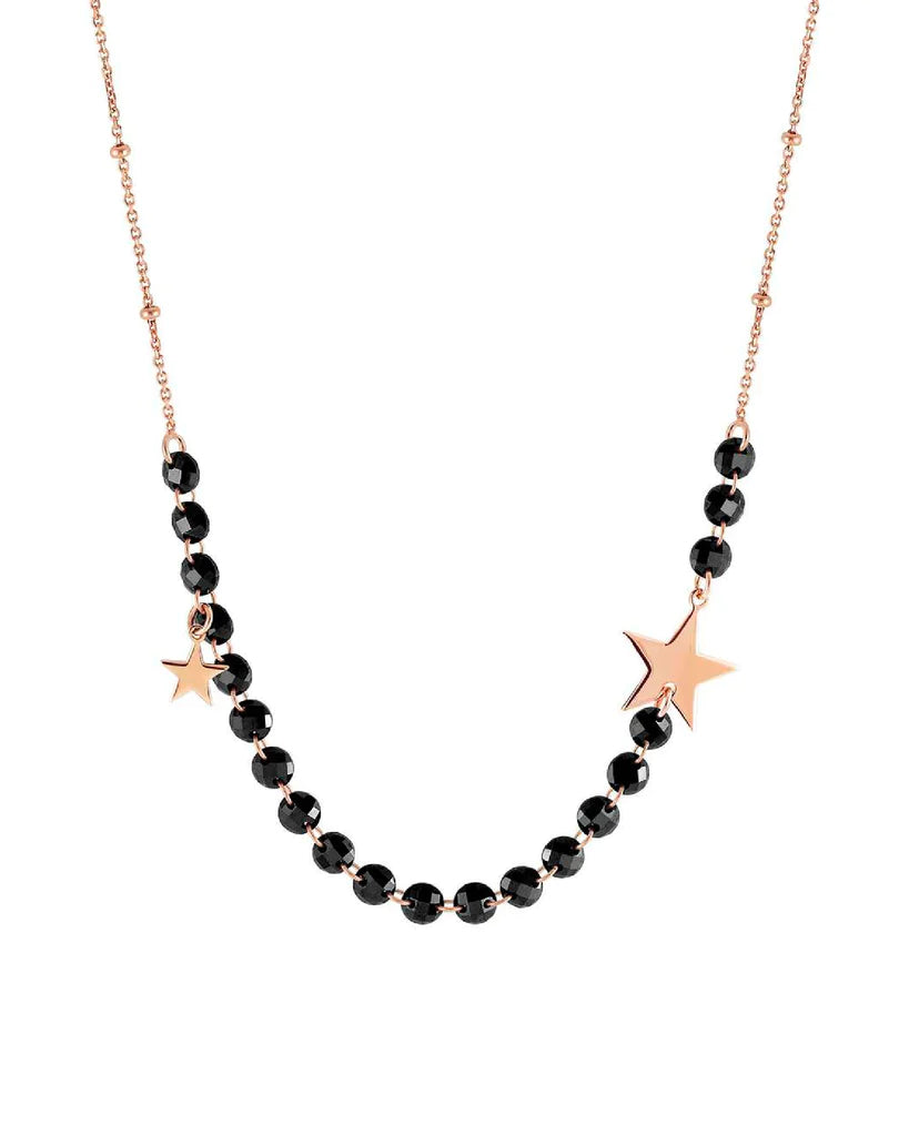 Collana Nomination in argento rosè con stelle pendenti