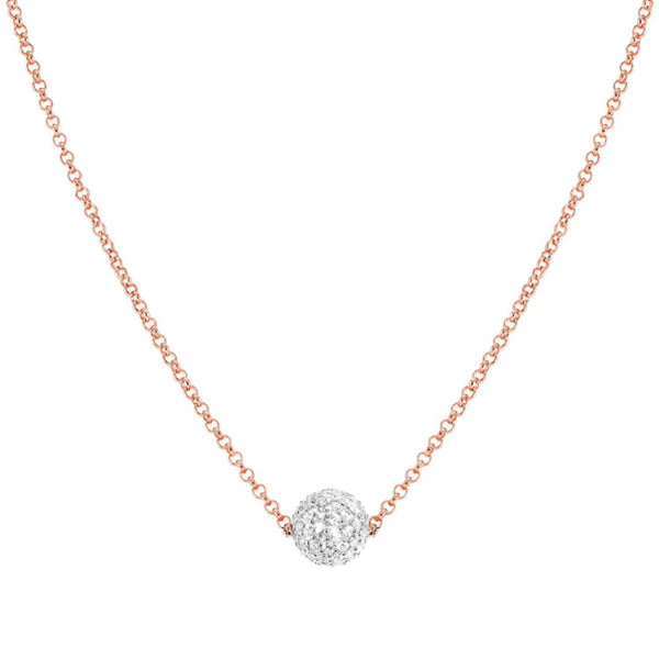 Collana Nomination in argento rosè con zirconi