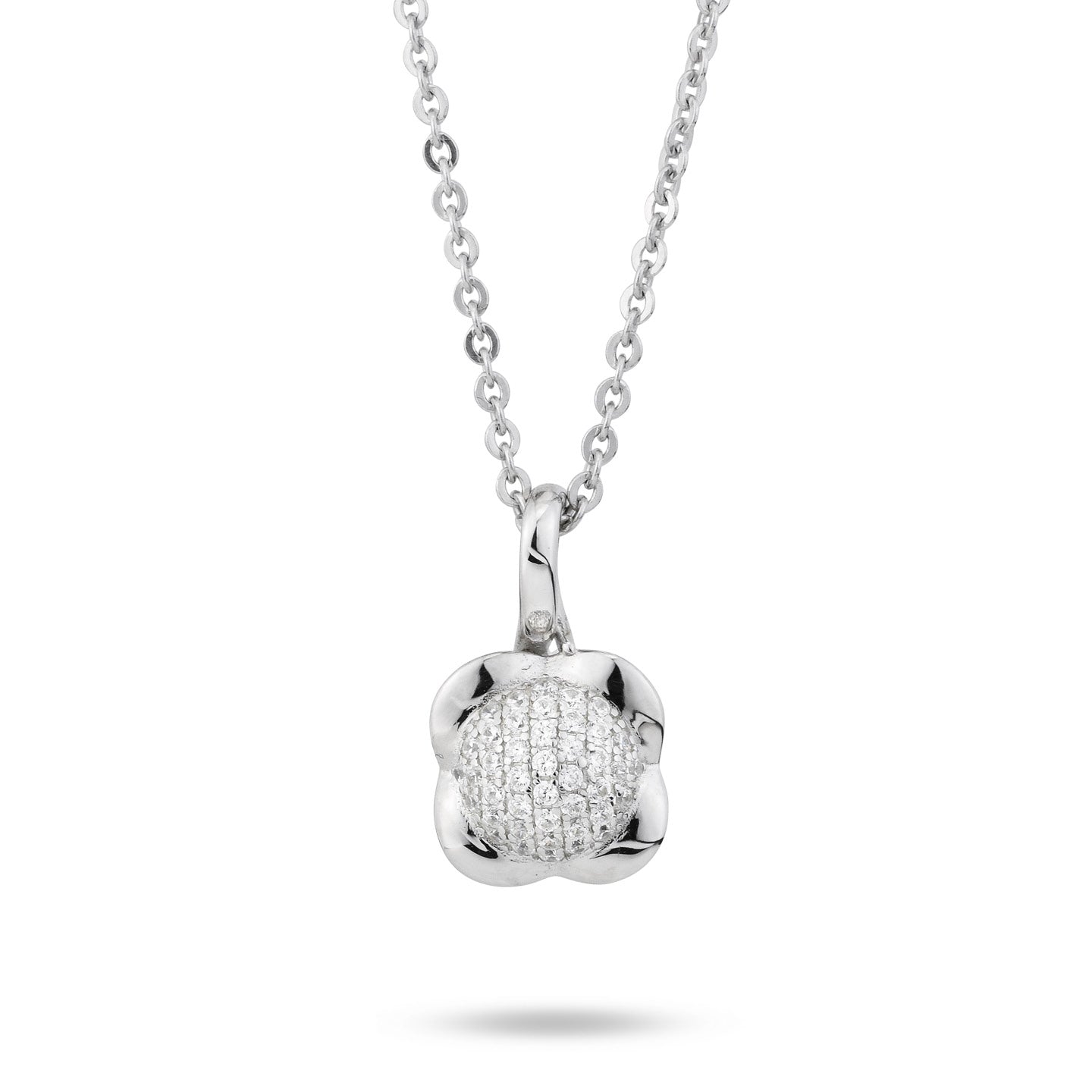 Collana Boccadamo in argento con fiore di zirconi