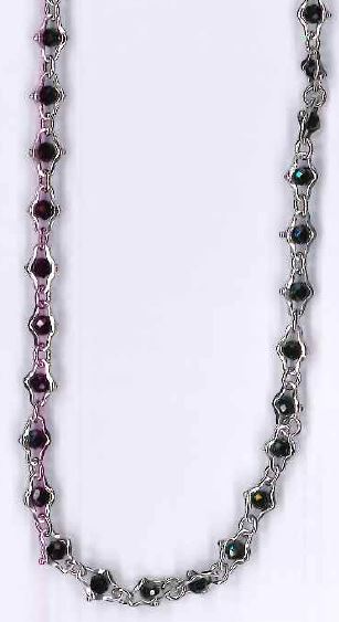 Collana Zancan in argento con spinelli neri
