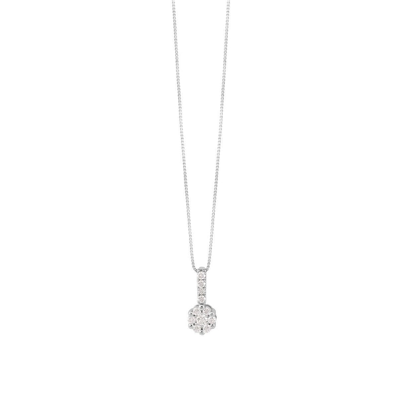 Collana Bliss Sissi in oro bianco con pendente di diamanti