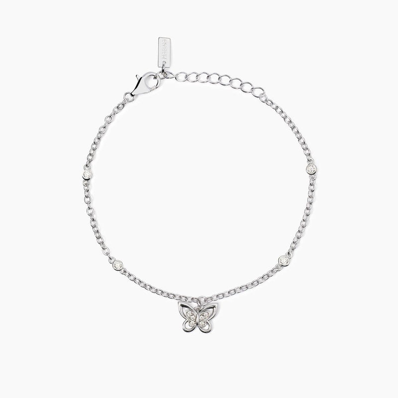 Bracciale Mabina in argento con farfalla e zirconi