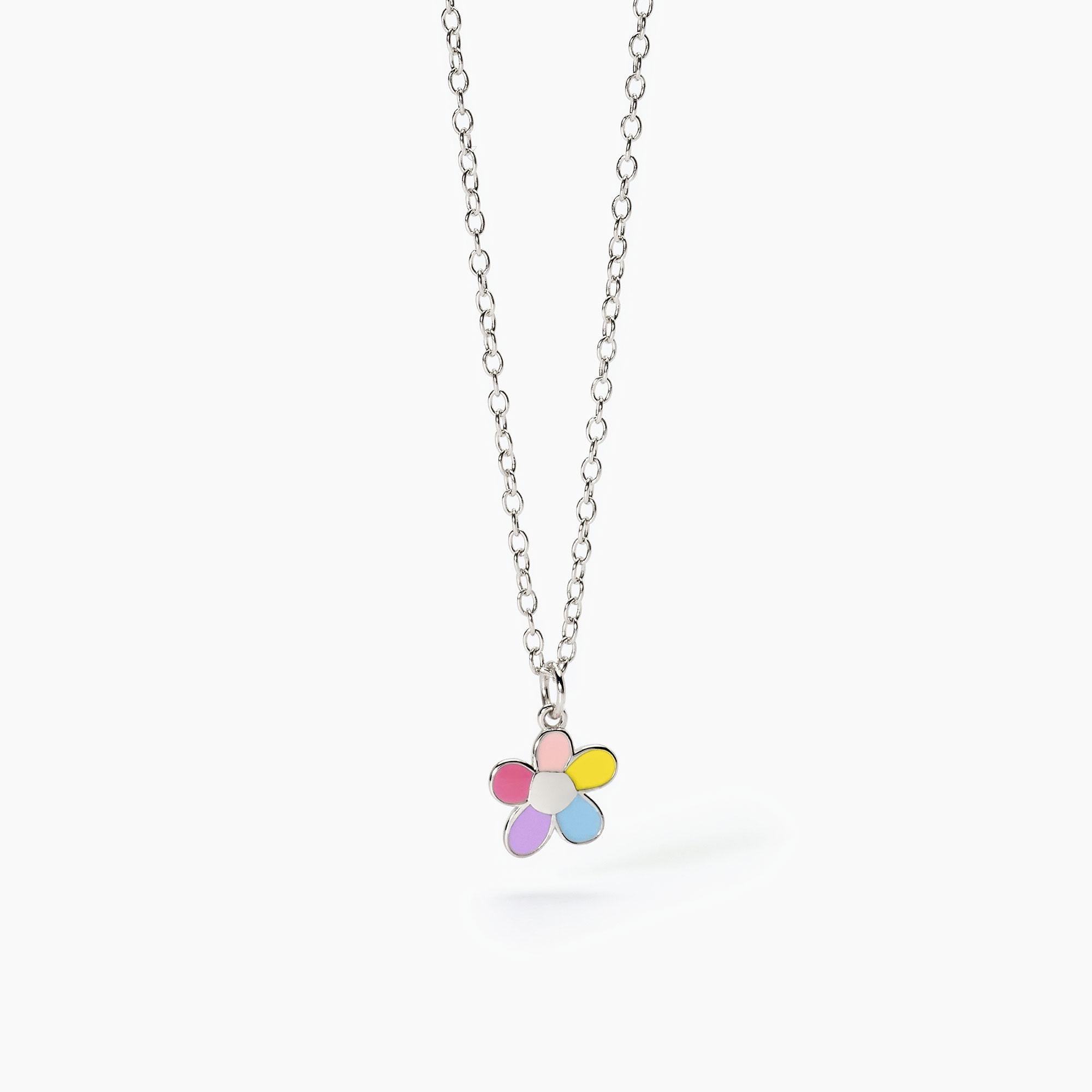 Girocollo Mabina Bloom in argento con fiorellino
