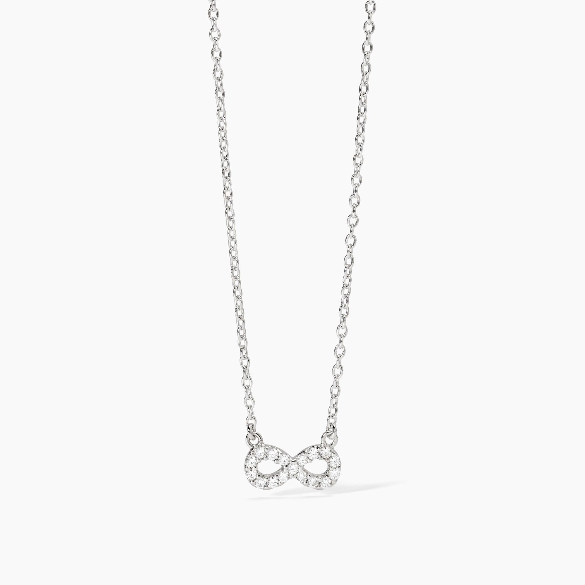 Girocollo Mabina in argento con infinito di zirconi