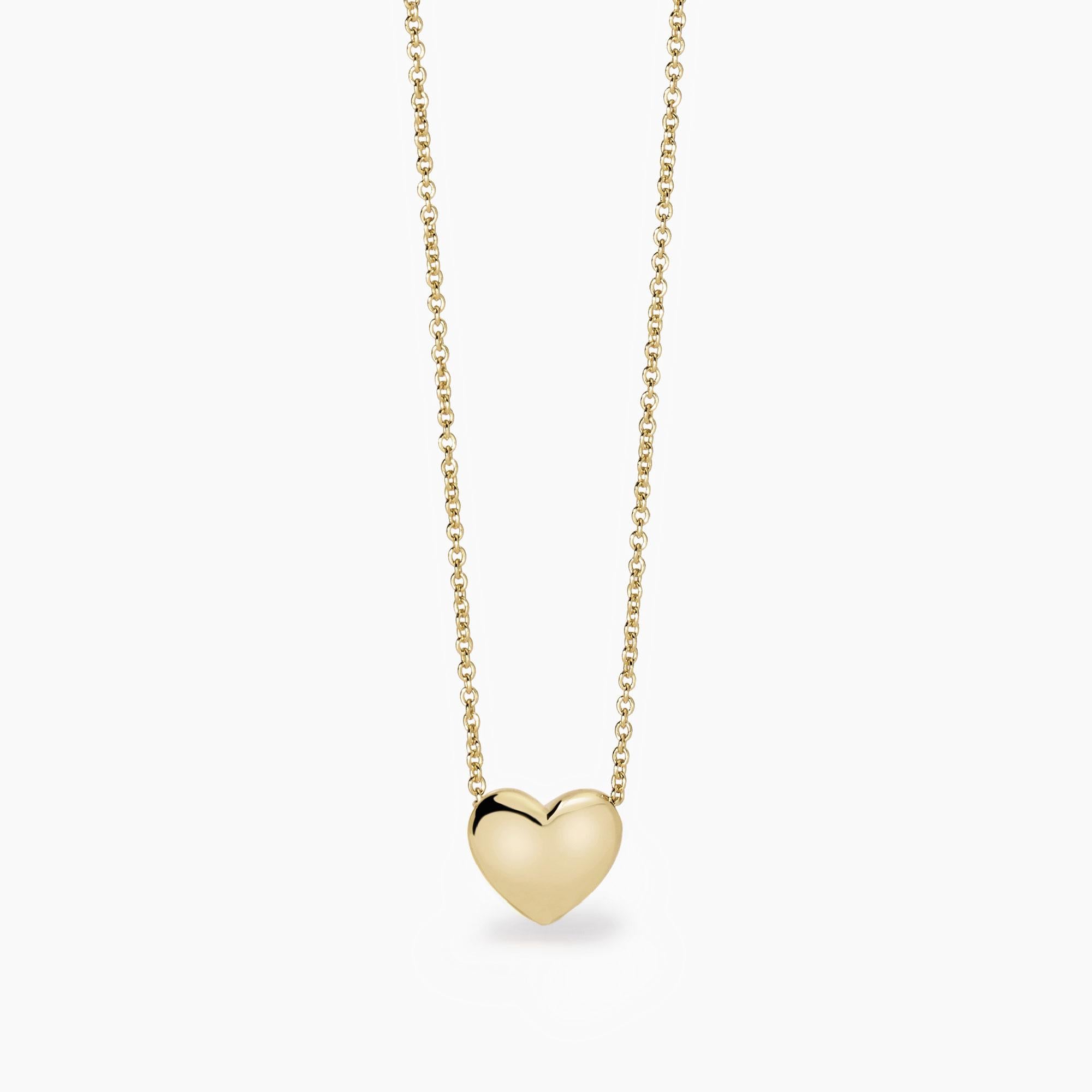 Girocollo Mabina in argento placcato oro con cuore