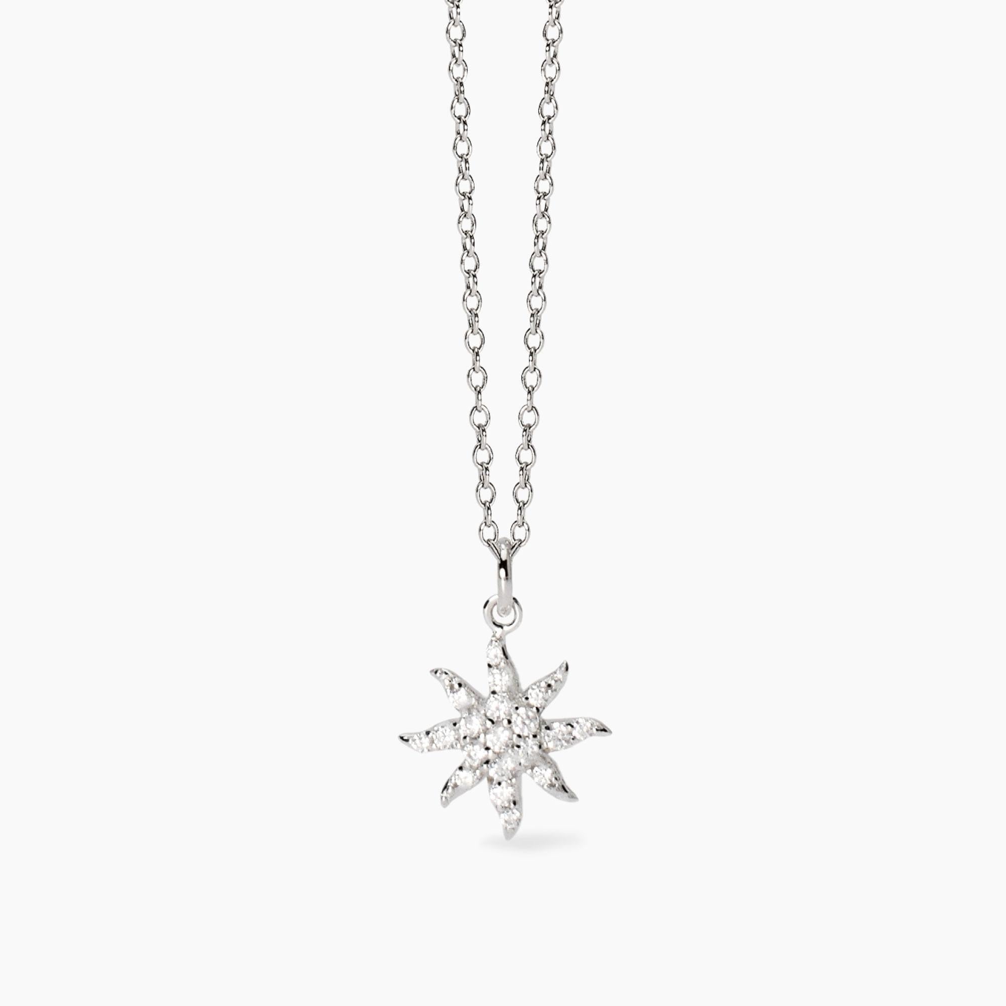 Girocollo Mabina in argento con sole di zirconi