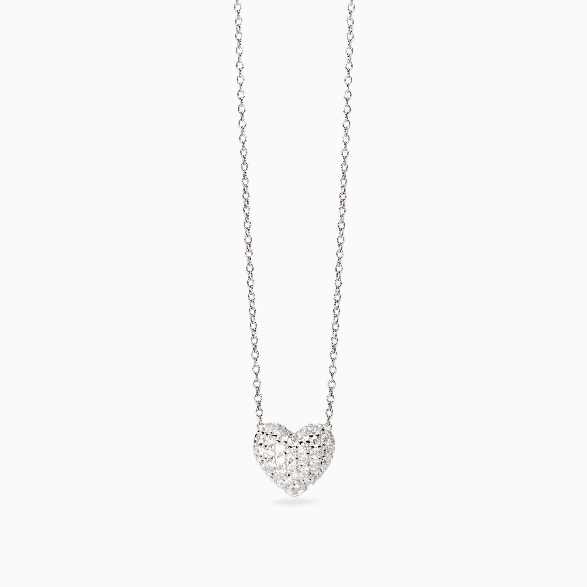 Girocollo Mabina in argento con cuore di zirconi