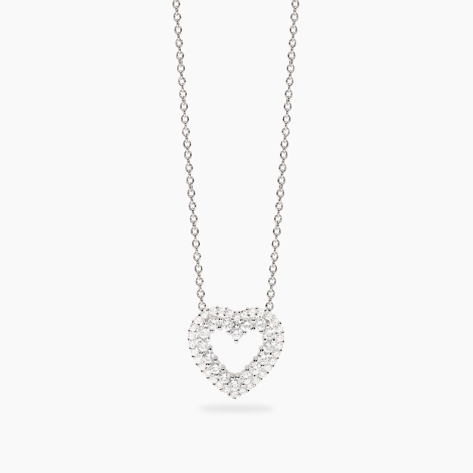 Collana Mabina in argento con cuore di zirconi