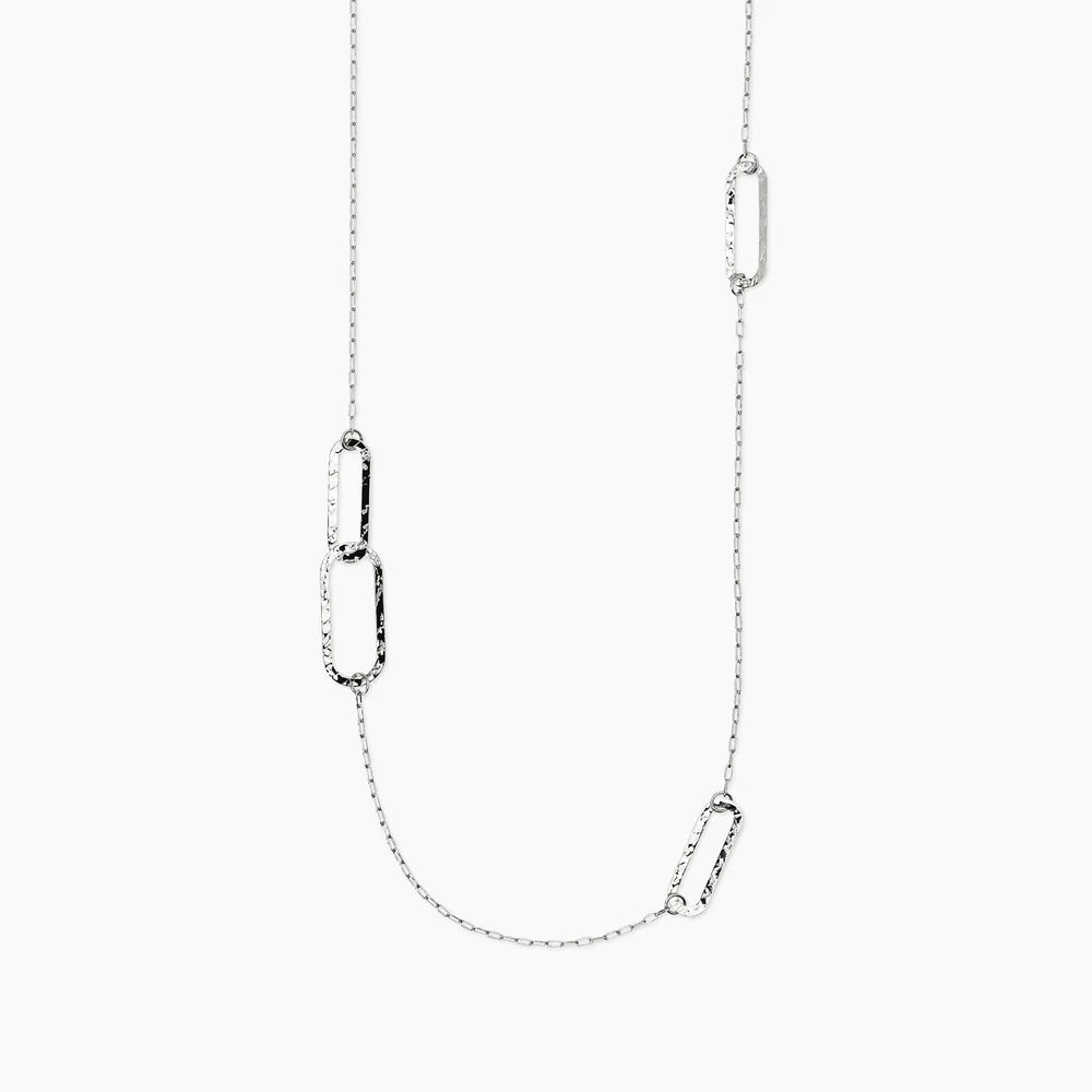 Collana Kidult Style con maglie allungate martellate