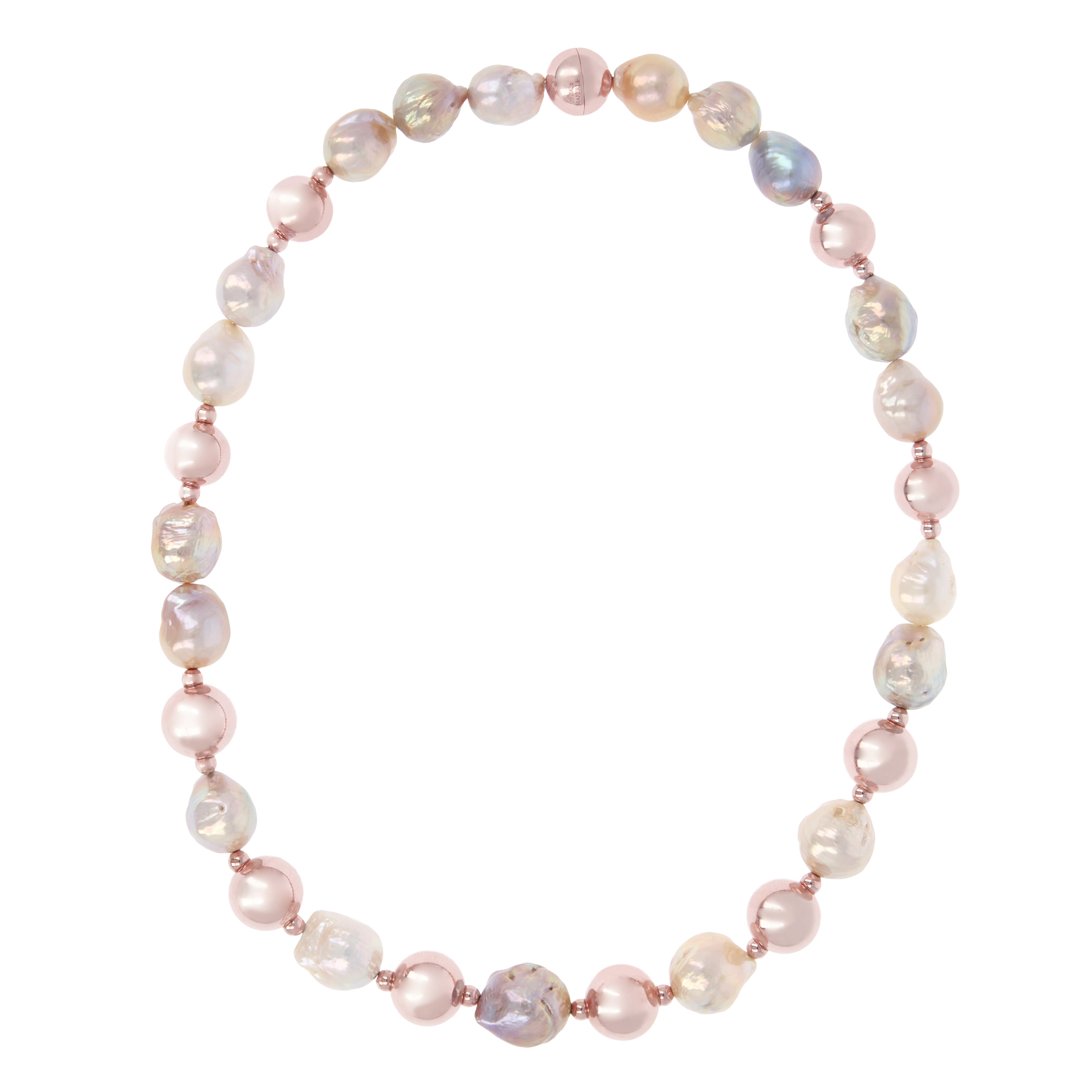 Collana Bronzallure golden rosè con perle
