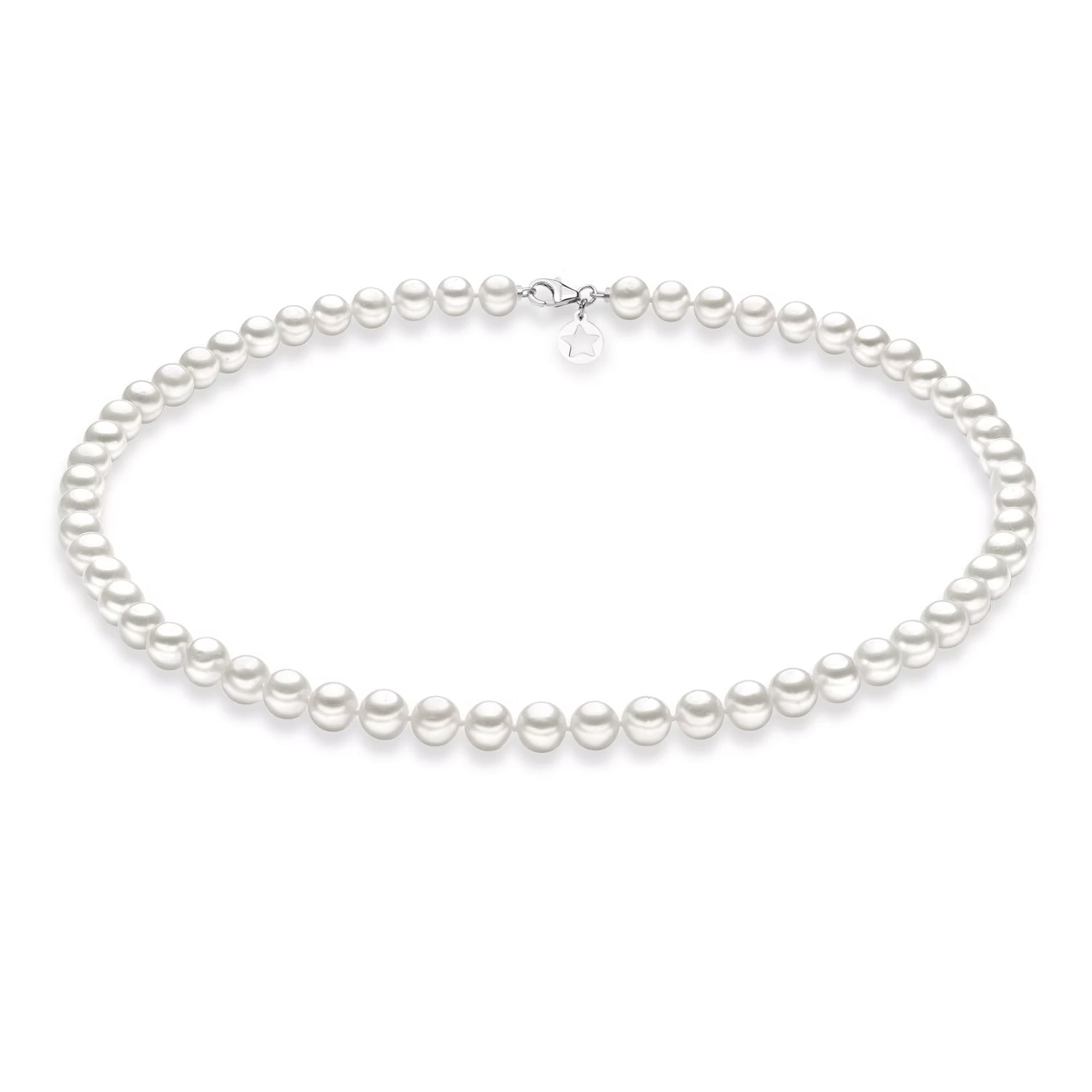 Collana Comete in oro bianco 18K con perle