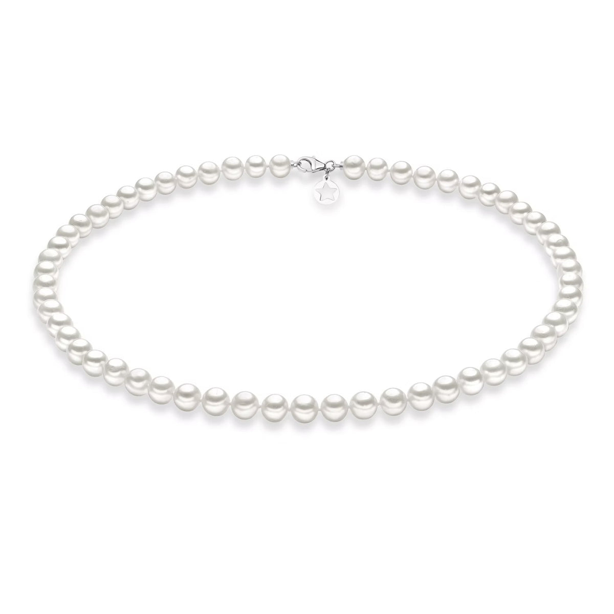 Collana Comete in oro bianco 18K con perle