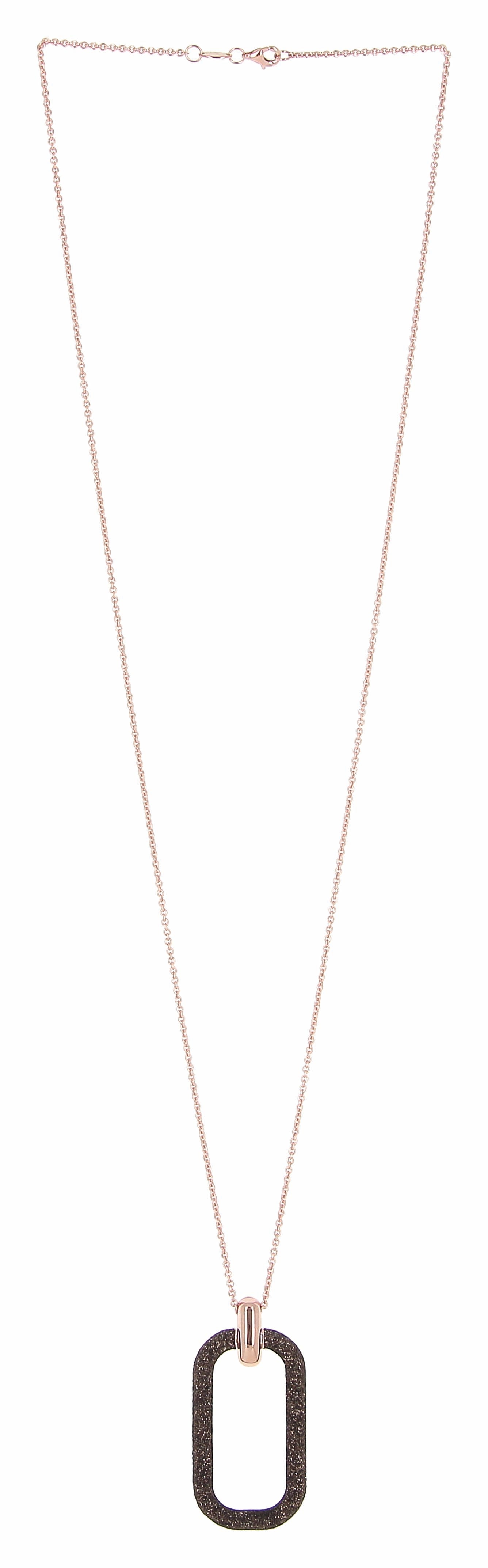 Collana Pesavento Polvere di sogni in argento laminato rosa con ciondolo rettangolare