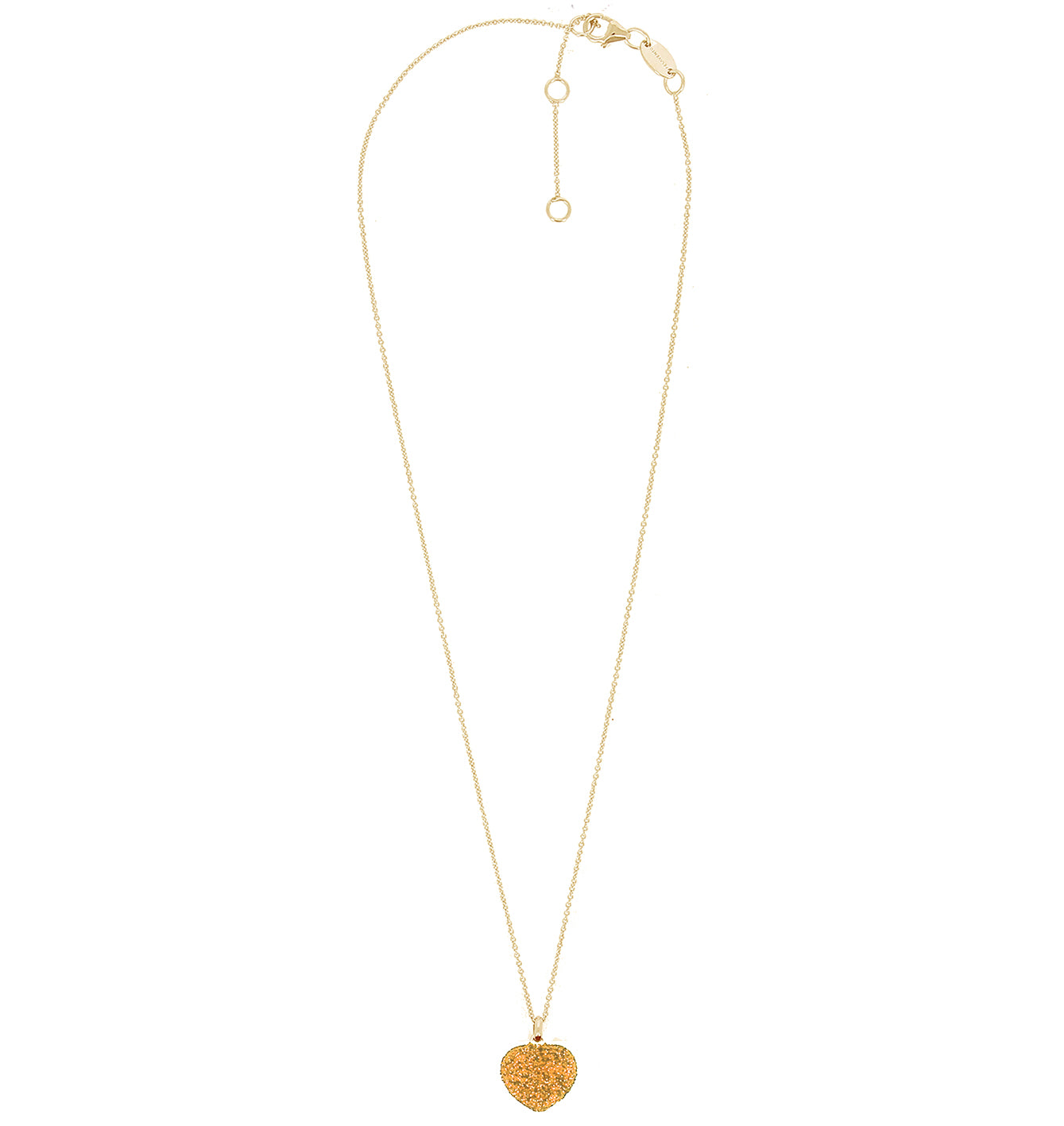 Collana Pesavento Polvere di Sogni in argento laminato giallo con cuore
