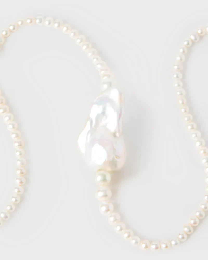 Collana PDIPAOLA in argento placcato oro con perle