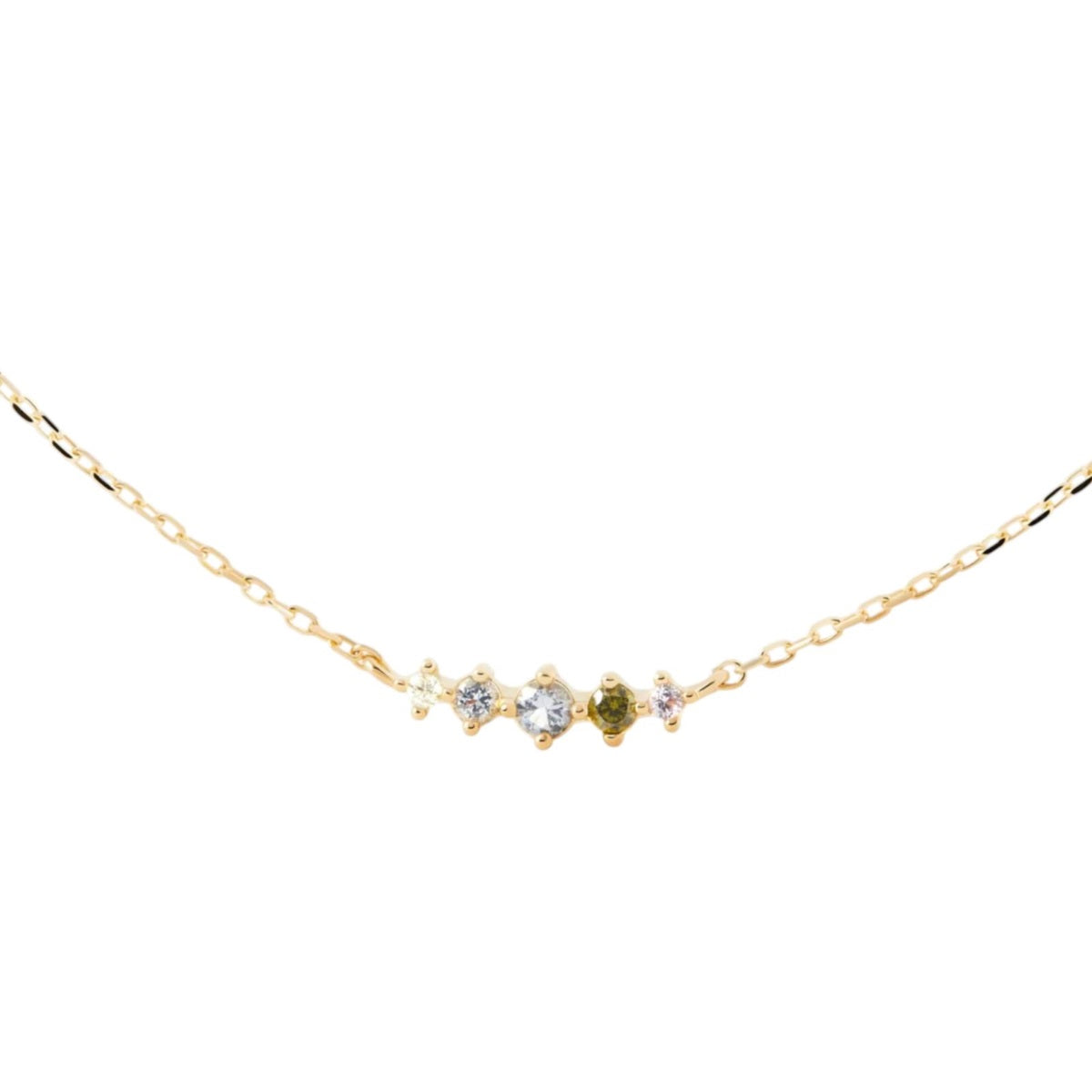 Orecchini PDIPAOLA in argento placcato oro con zirconi colorati